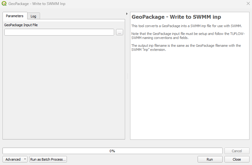 GeoPackage Write to SWMM inp Dialog a.png