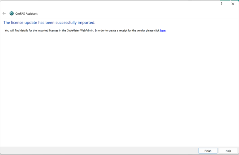 Codemeter Licence Update Complete MSG.png