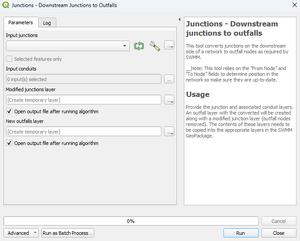 Downstream junctions to outfalls dialog.png