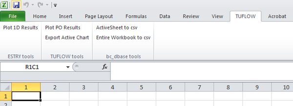 TUFLOW Tools for Excel