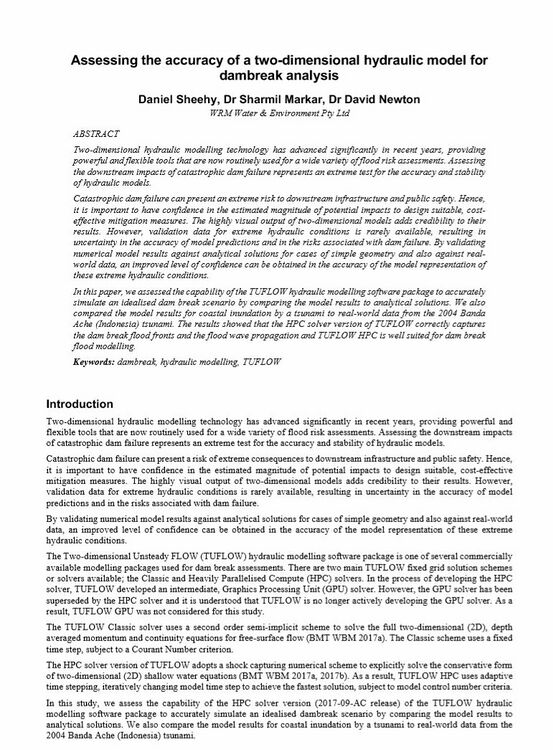 TUFLOW Benchmarking Tuflow