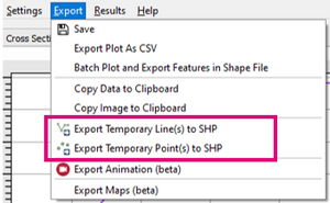Plotting Export to SHP Menu.PNG